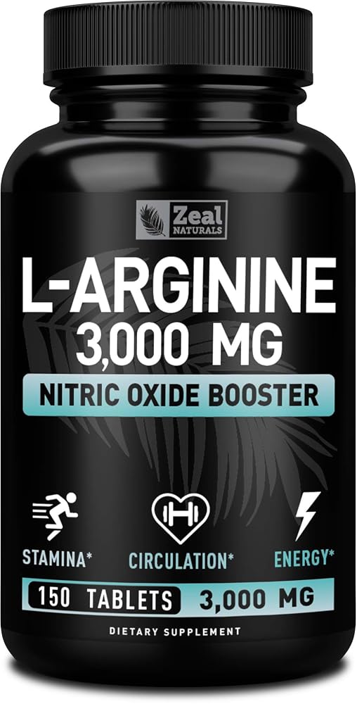 Zeal Naturals L-Arginine 3000mg Supplement - 150 Tablets