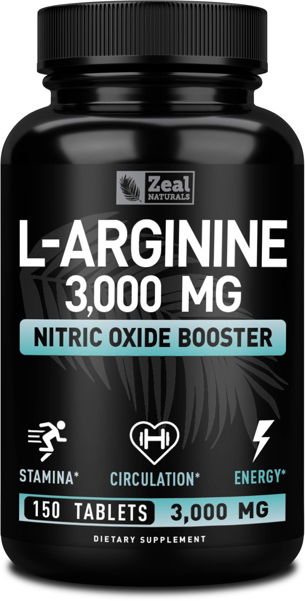 Zeal Naturals L-Arginine 3000mg Supplement - 150 Tablets