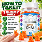 VAITE DHEA 50mg Gummies for Hormone Balance & Energy - 60 Gummies - image 4