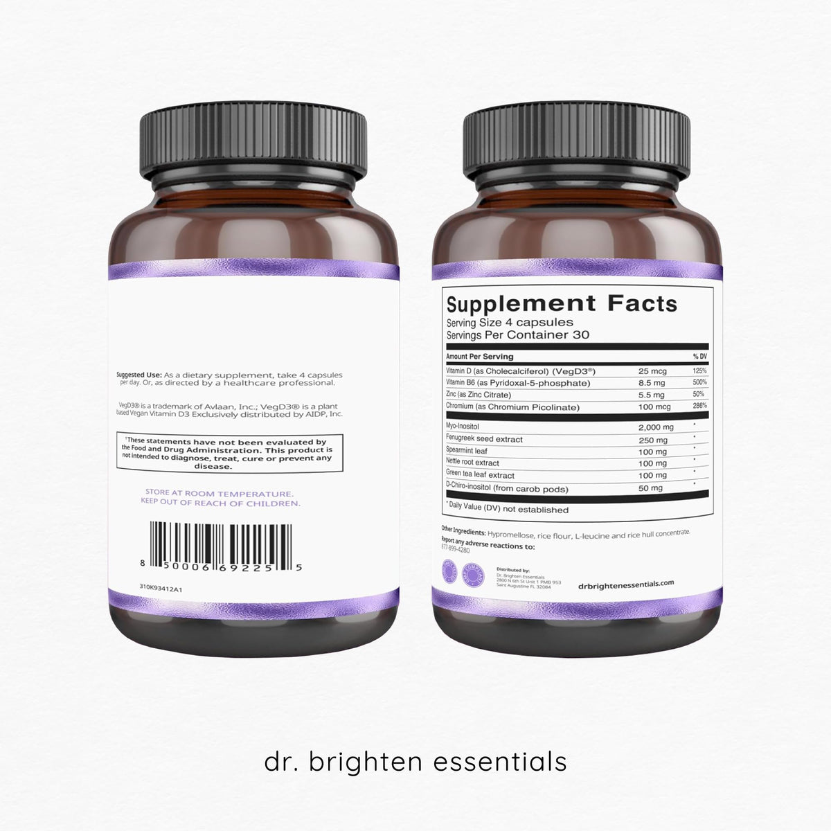 Dr. Brighten Myoinositol Plus Capsules - 120 Capsules - image 2