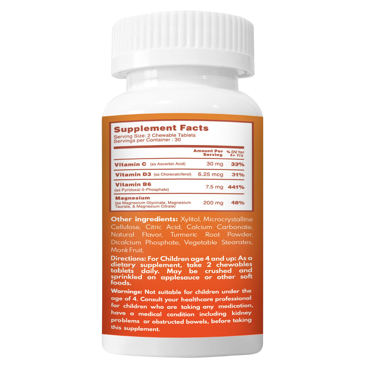 VAL Chewable Magnesium for Kids Relaxation and Calm Formula High