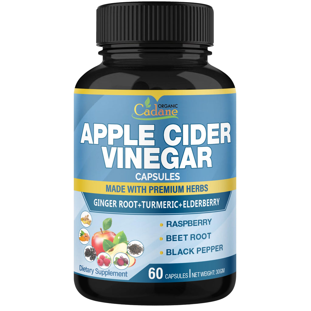 Organic Cadane Apple Cider Vinegar Extract Capsules - 120 Count