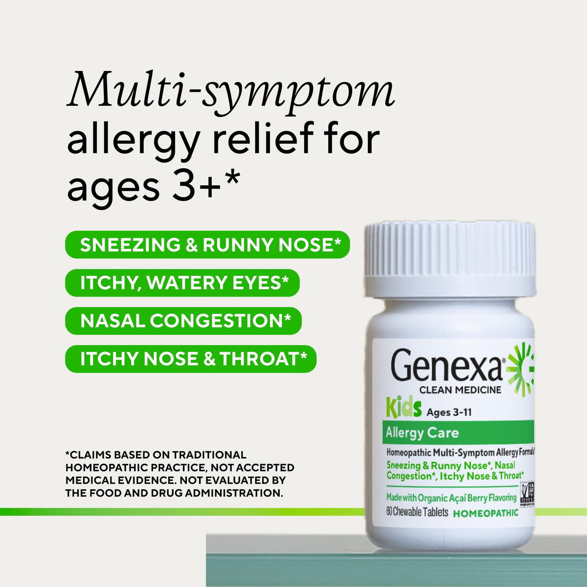 Genexa Kids Allergy Relief Chewable Tablets - 60 Tablets - image 3