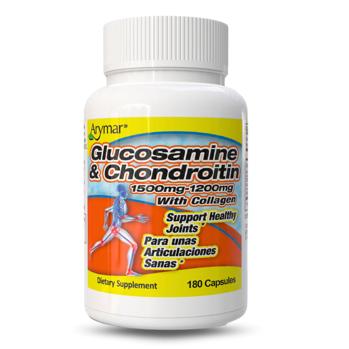 Arymar Glucosamine 1500mg & Chondroitin 1200mg with Collagen - 90 Capsules