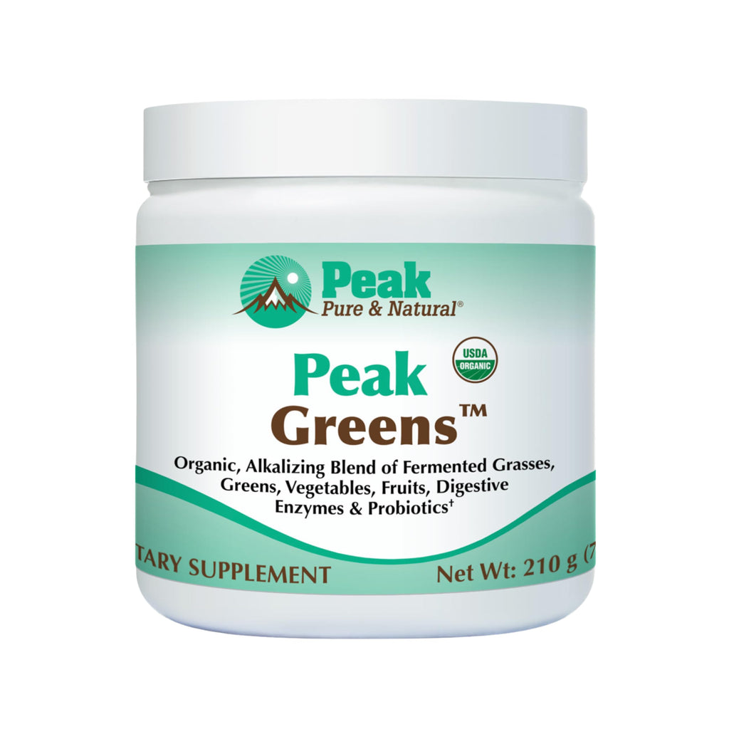 Peak Pure & Natural Greens Powder with Enzymes & Probiotics - 30 Servings