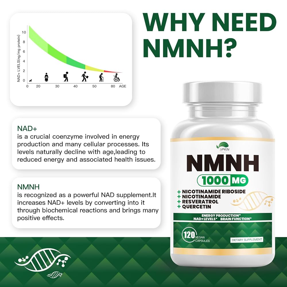 VPKIN NMNH Supplement NAD Alternative - 120 Capsules - image 2