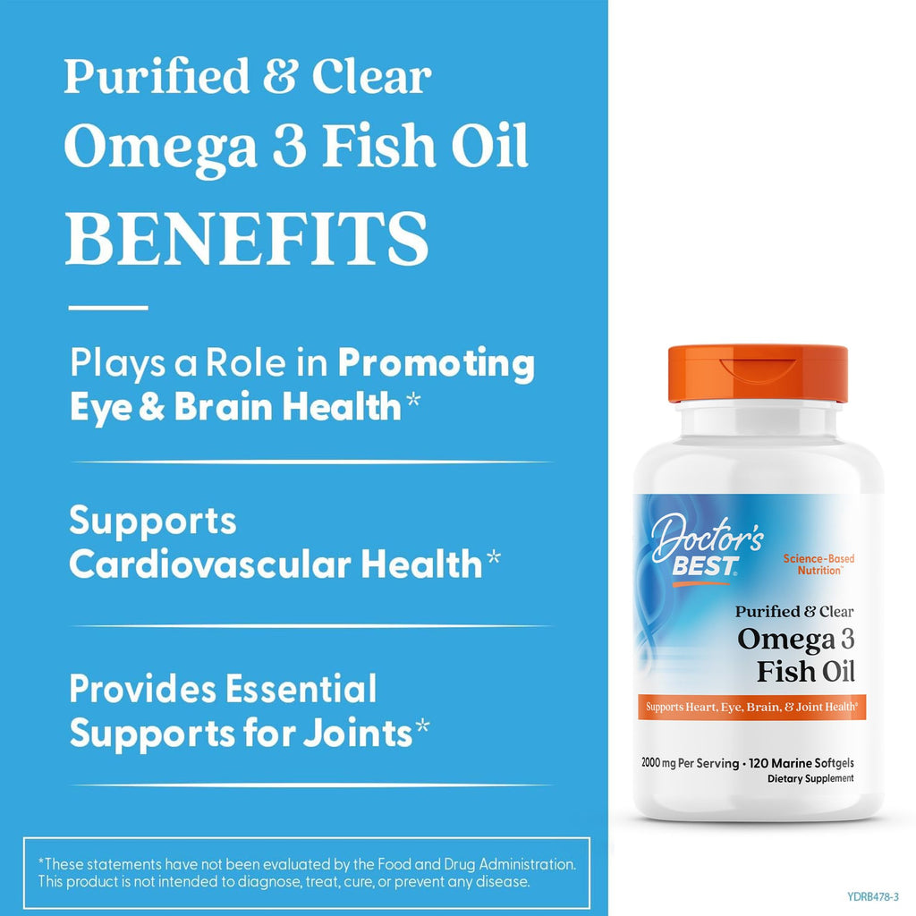 Doctor's BEST Omega-3 Fish Oil Supplement - 120 Softgels - image 3