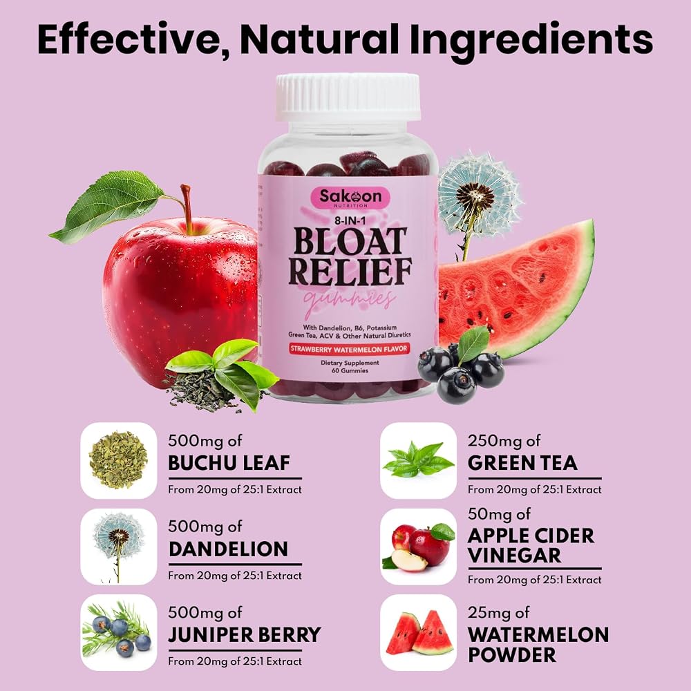 Sakoon Nutrition Bloating Relief Gummies for Women - 60 Gummies - image 3