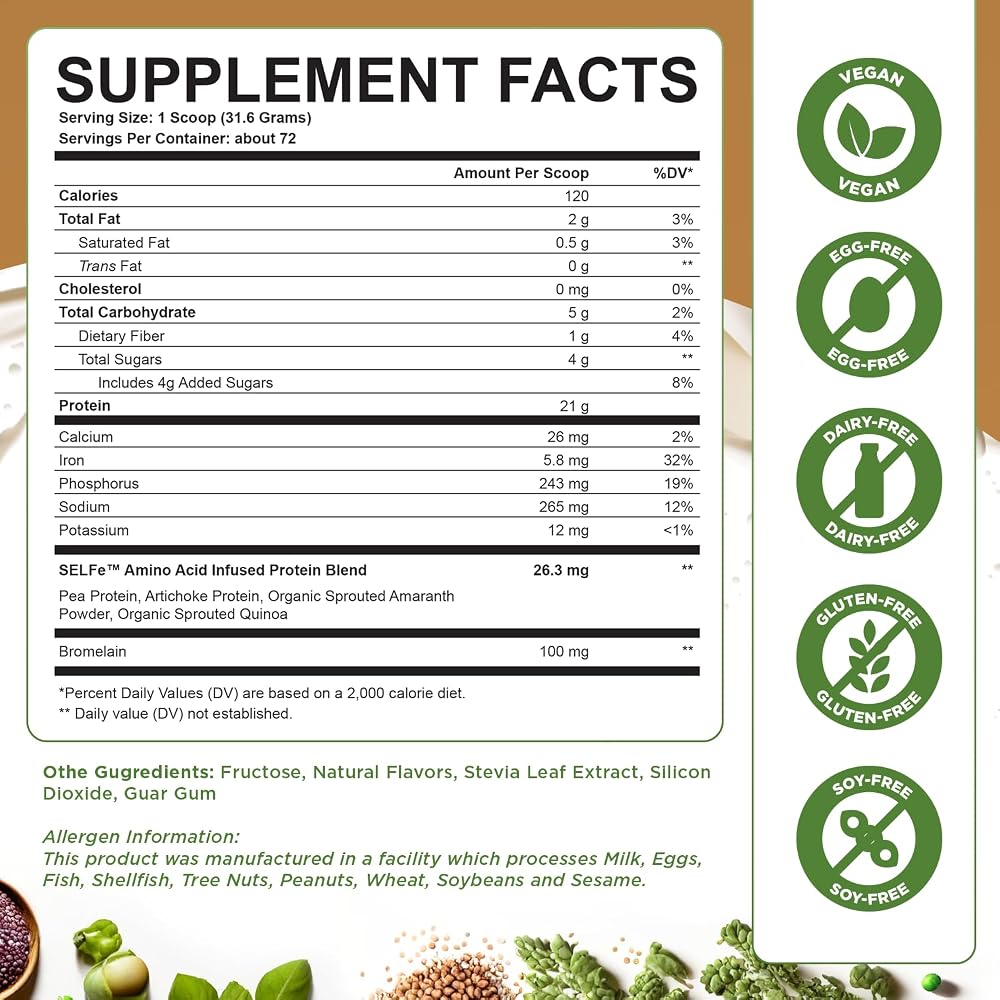 selfevolve Fusion Four Plant Based Protein Powder Vegan Protein - image 4