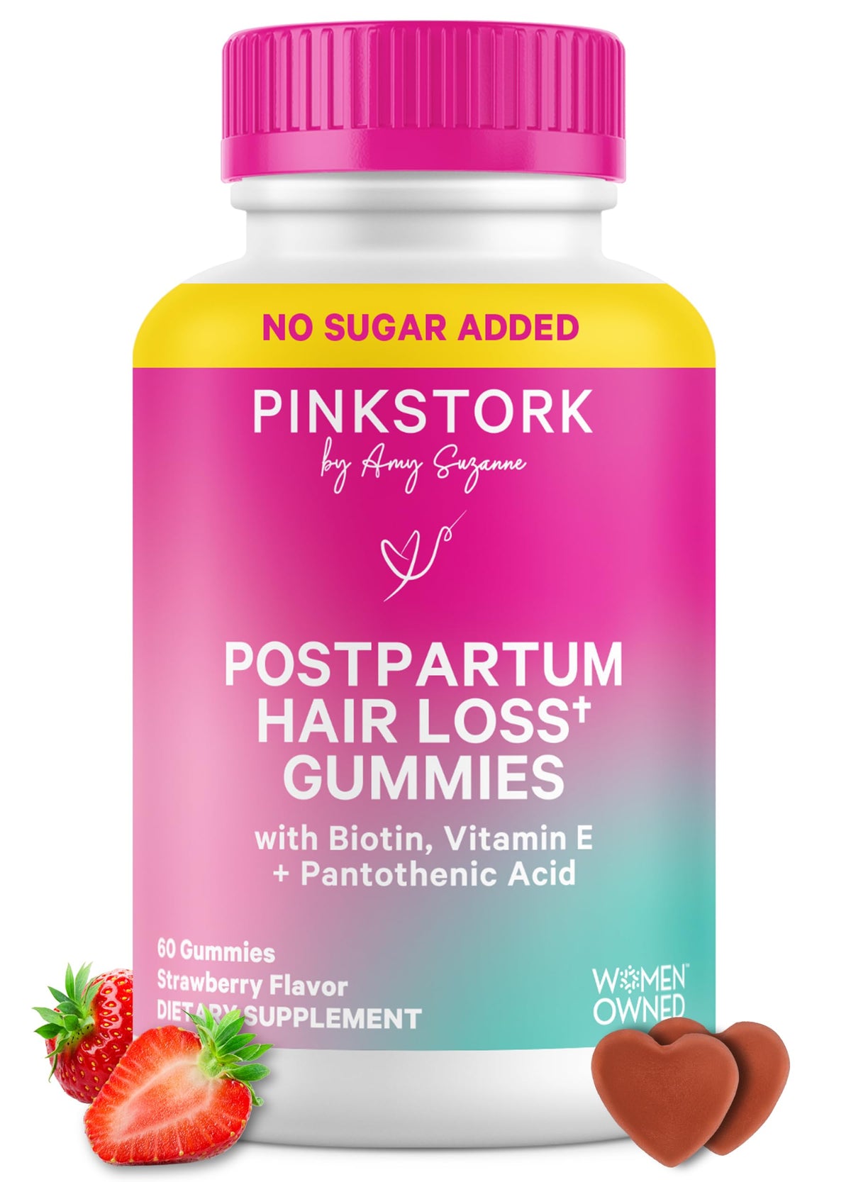 Pink Stork Postpartum Hair Loss Gummies - 60 Count