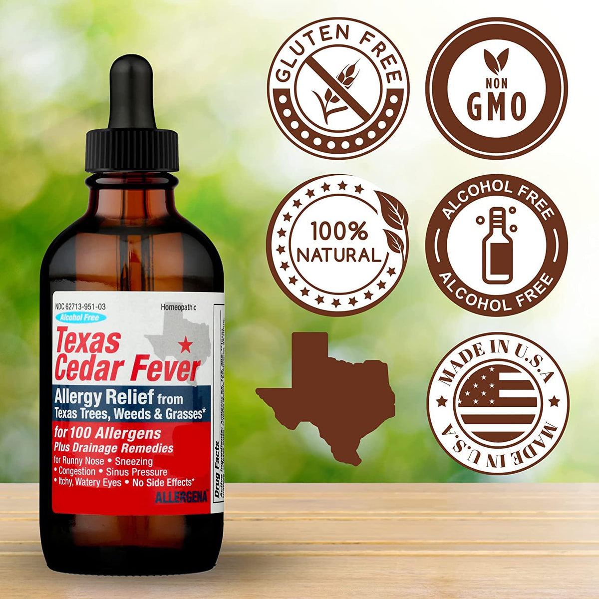 PROGENA Allergena Texas Cedar Fever Sublingual Drops - 1 FL Oz - image 7