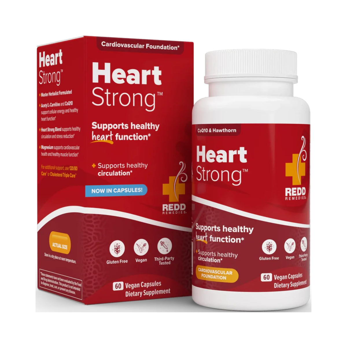 Redd Remedies Heart Strong Cardiovascular Support - 60 Tablets