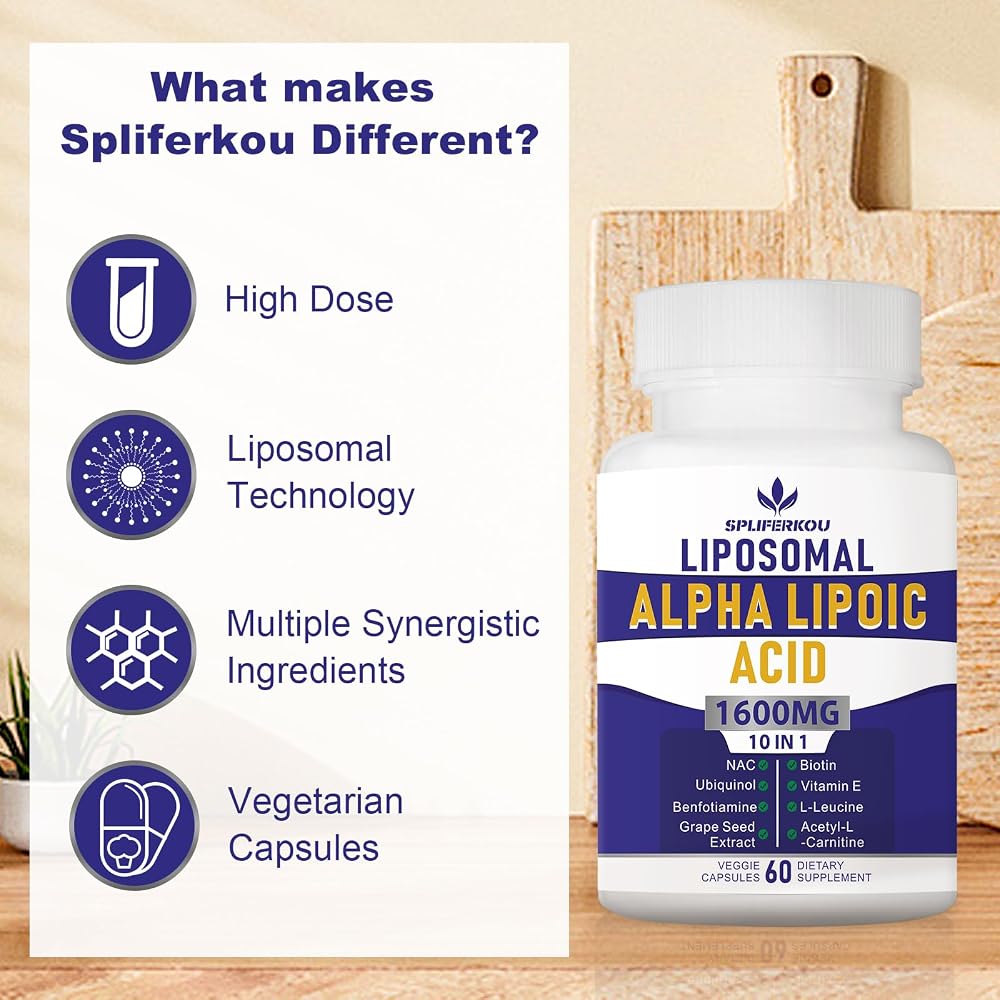 Spliferkou Liposomal Alpha Lipoic Acid 1600mg - 60 Capsules - image 4