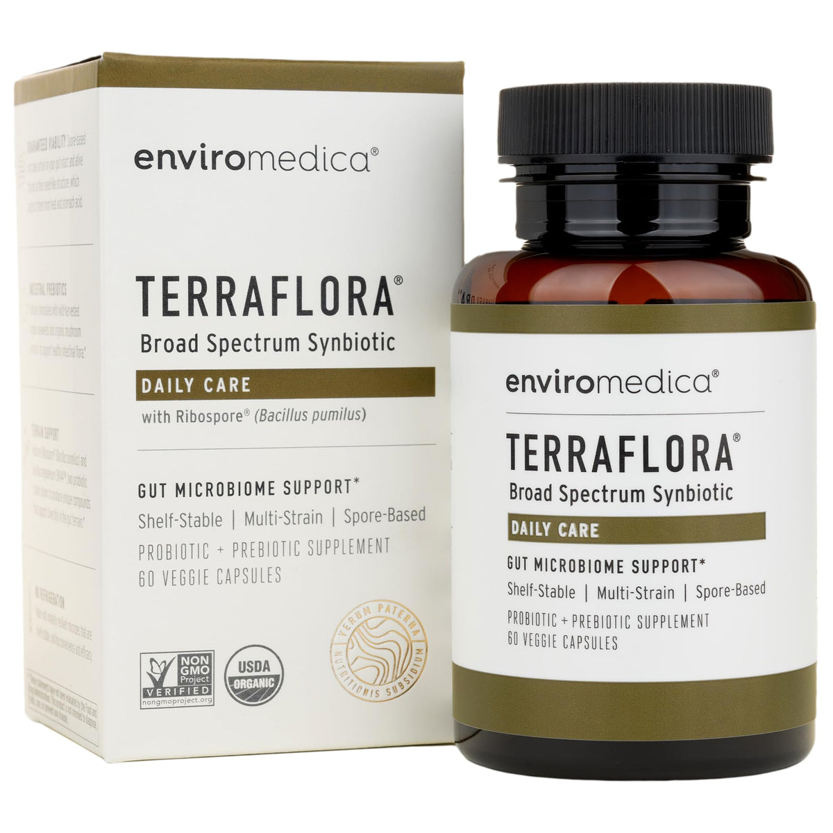Enviromedica Terraflora Daily Care Synbiotic Spore Probiotic - 60 Capsules