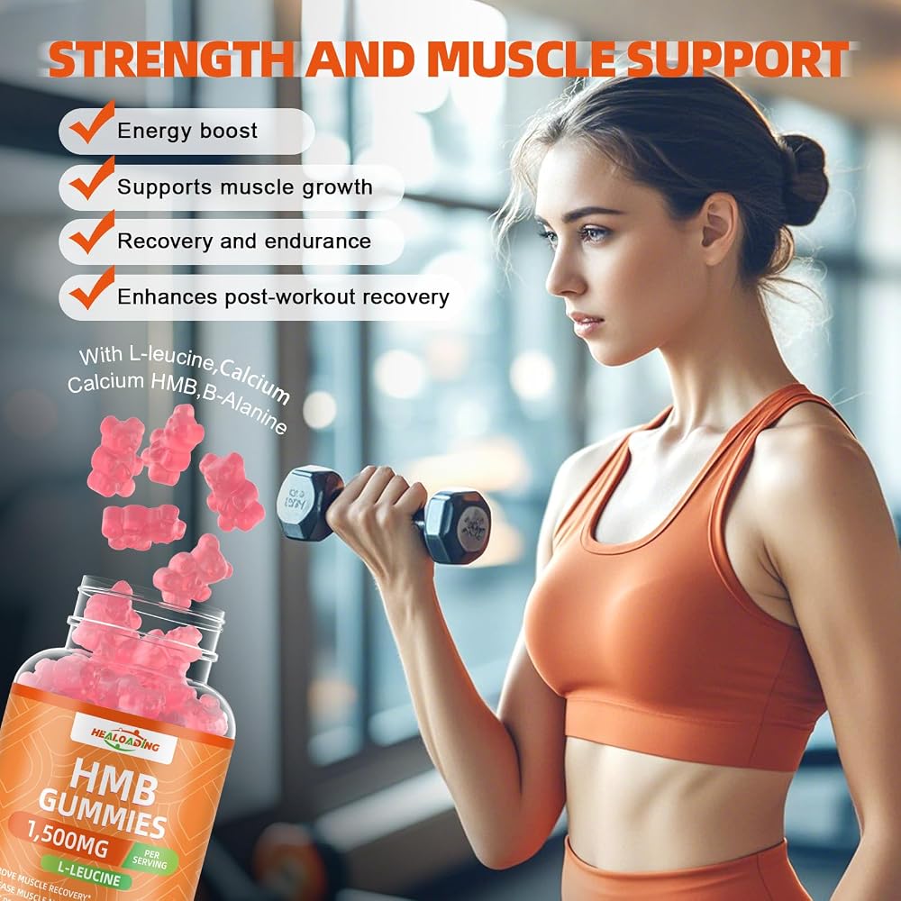 HEALOADING HMB and Leucine Gummies Supplement - 60 Gummies - image 4