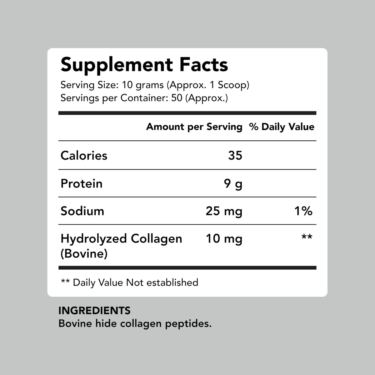 AMANDEAN Collagen Peptides Powder, Grass-Fed, Hydrolyzed, Unflavored