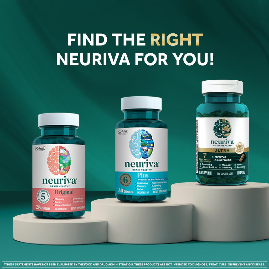 NEURIVA Ultra Brain Supplements for Memory and Focus