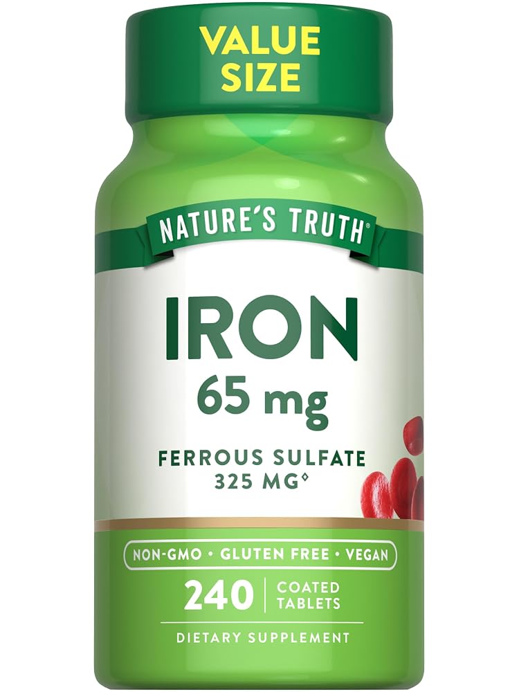 Nature's Truth Iron 65mg Tablets - 240 Count