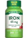 Nature's Truth Iron 65mg Tablets - 240 Count