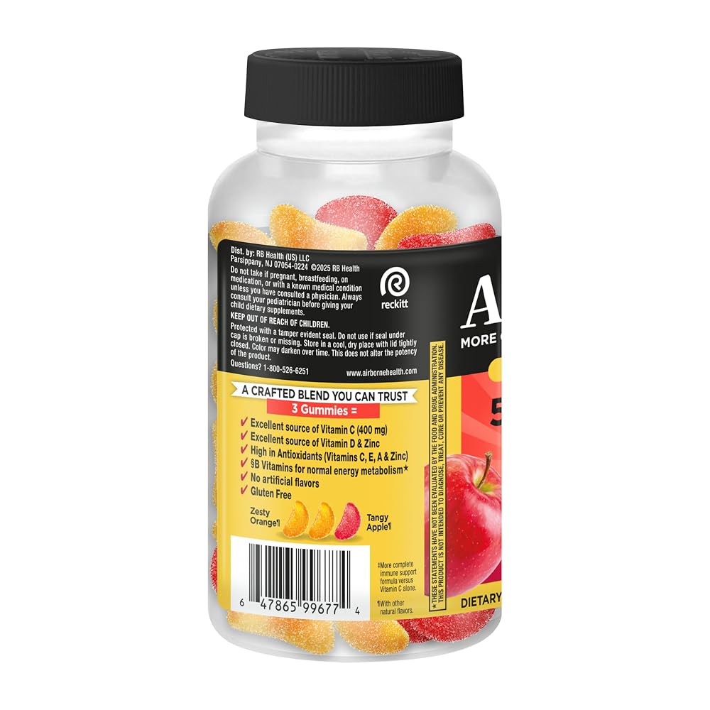 Airborne Immune Essentials Gummies Orchard Fruit - 132 Count - image 9