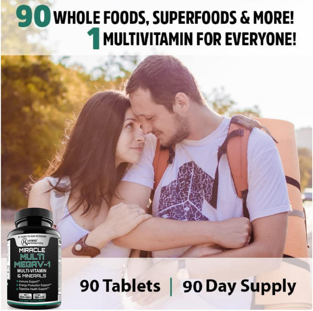 Hybrid Nutraceuticals MEGAV-1 Multivitamin with Probiotics - 90 Tablets - image 4