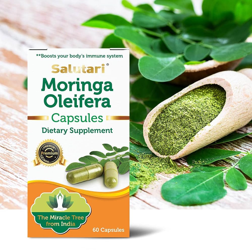 SALUTARI Moringa Leaf Powder Capsules 1260 mg - 60 Vegetarian Capsules - image 3