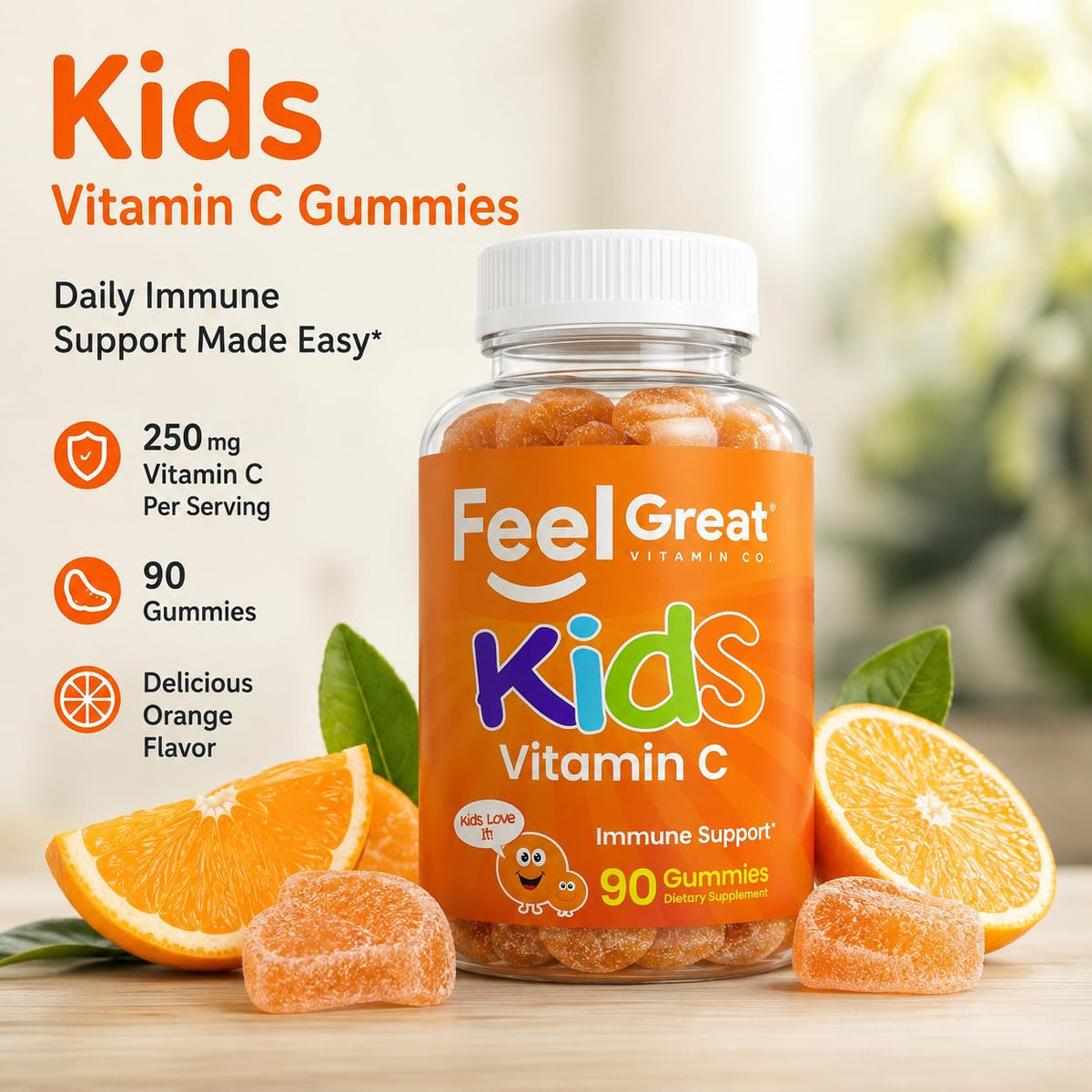 The Feel Great Vitamin Company Vitamin C Gummies 250mg Immune Support - image 2