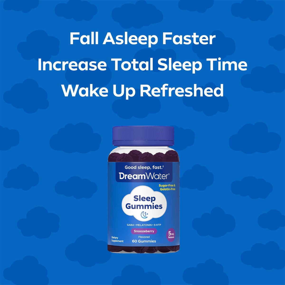 Dream Water Sleep Gummies with Melatonin & GABA - 60 Count - image 6