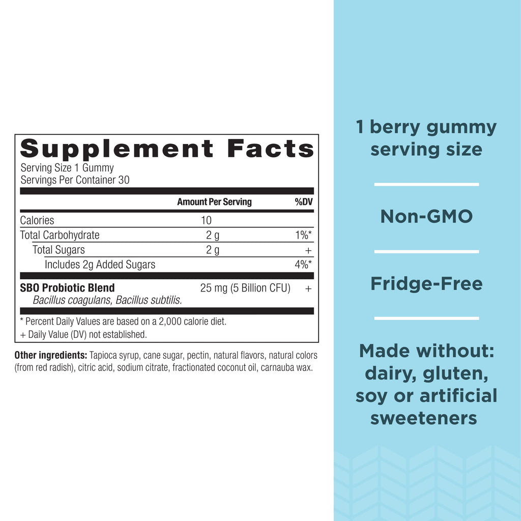 Ancient Nutrition Kid's SBO Probiotics Gummies Berry - 30 Gummies - image 2