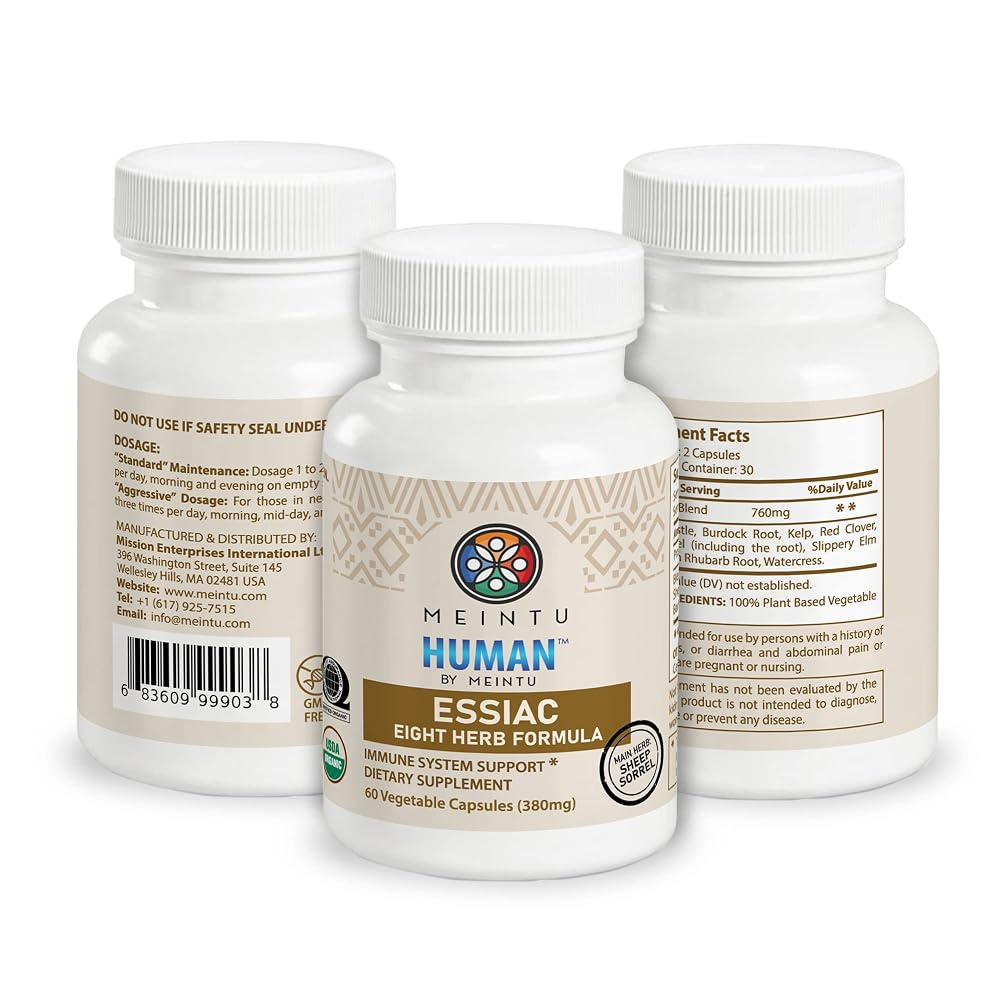 MEINTU Organic 8 Herb Essiac Capsules - 60 Capsules - image 5