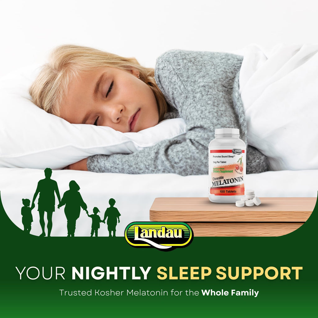 LANDAU Chewable Melatonin for Kids 1mg - 100 Tablets - image 7