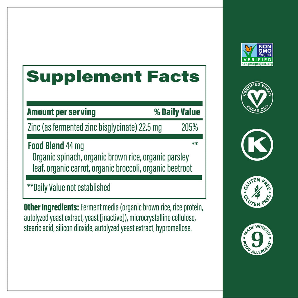 MegaFood Zinc Bisglycinate Immune Support - 120 Tablets - image 3