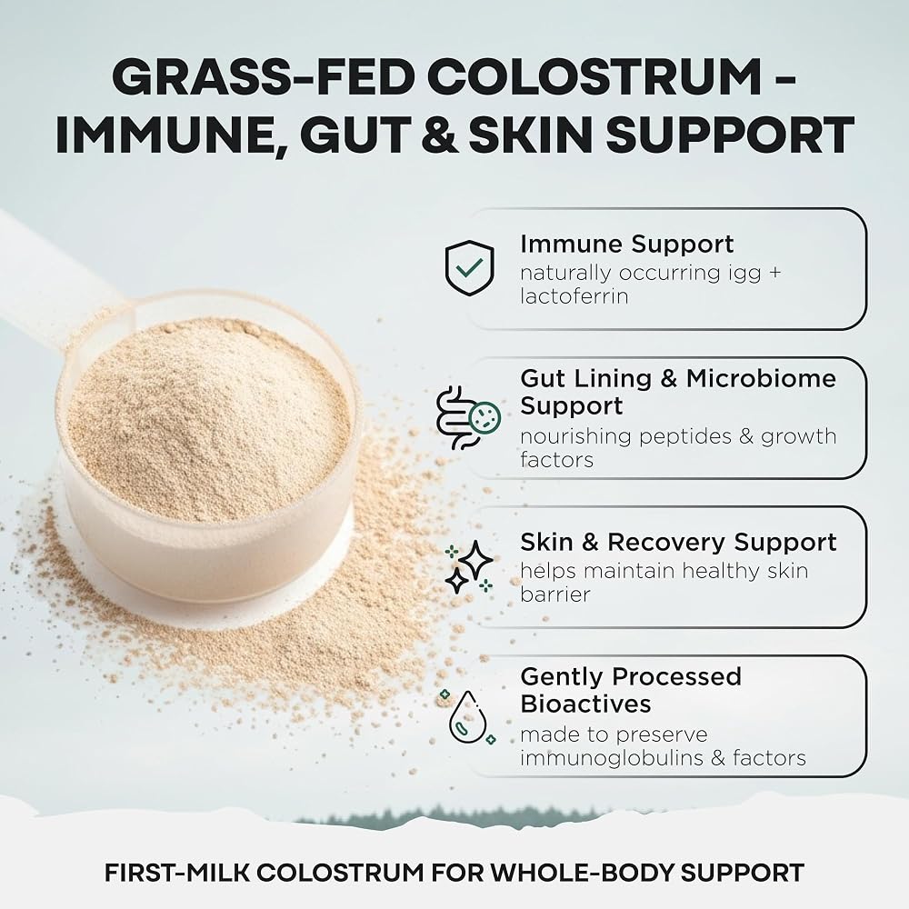 Wild Foods Colostrum Supplement Powder for Natural IgG Pure Whole