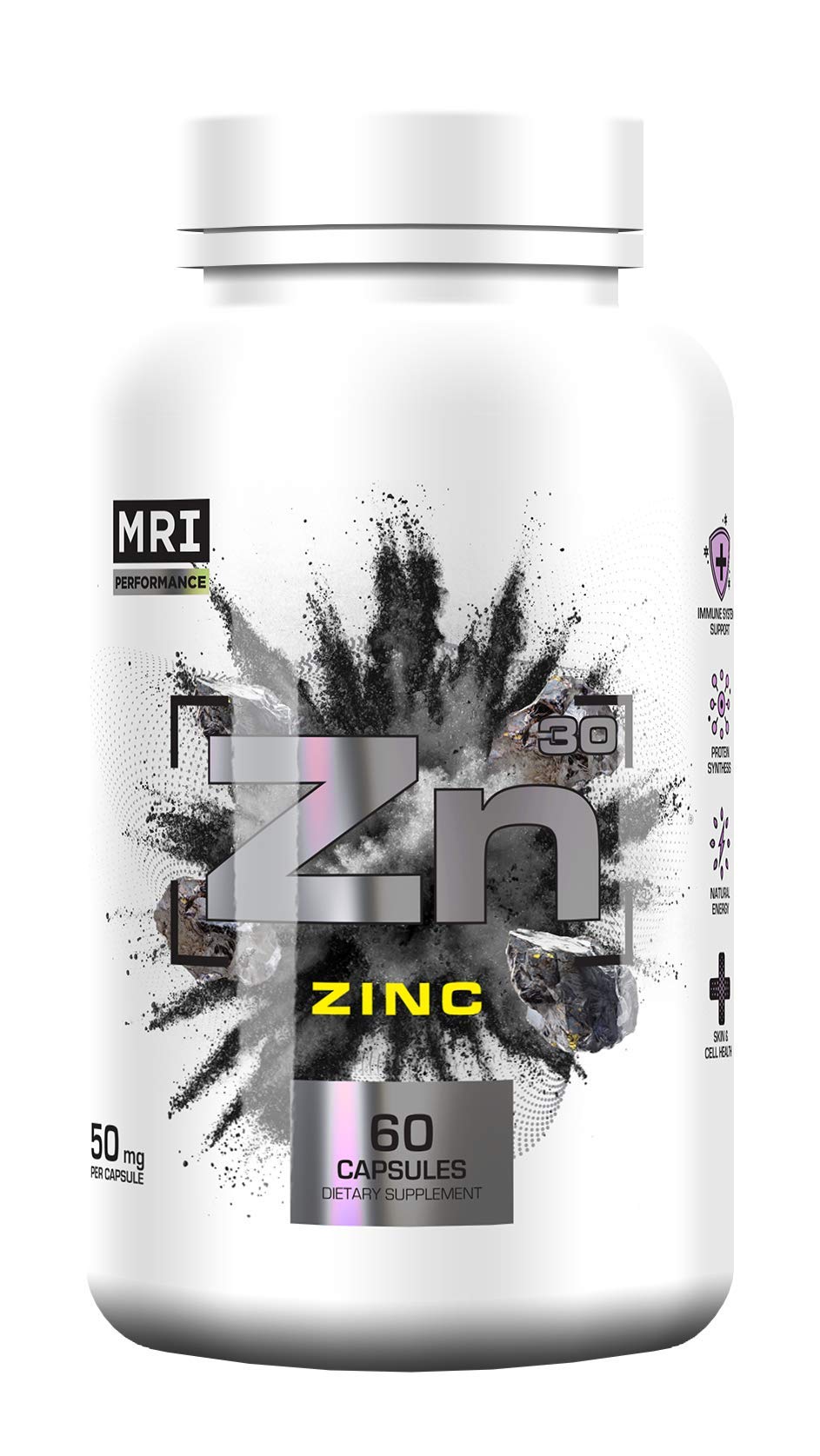 MRI Zinc 50mg Immune Support & Energy Booster - 60 Vegan Capsules