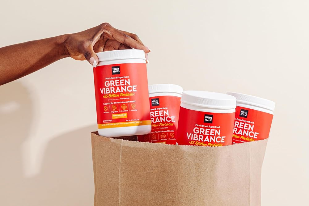 Vibrant Health Green Vibrance Peach Mango Greens Powder - 25 Servings - image 4