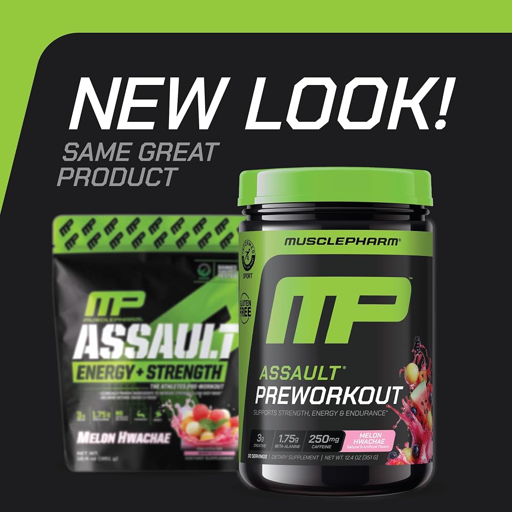 Muscle Pharm Assault Energy & Strength Pre Workout Powder for Men