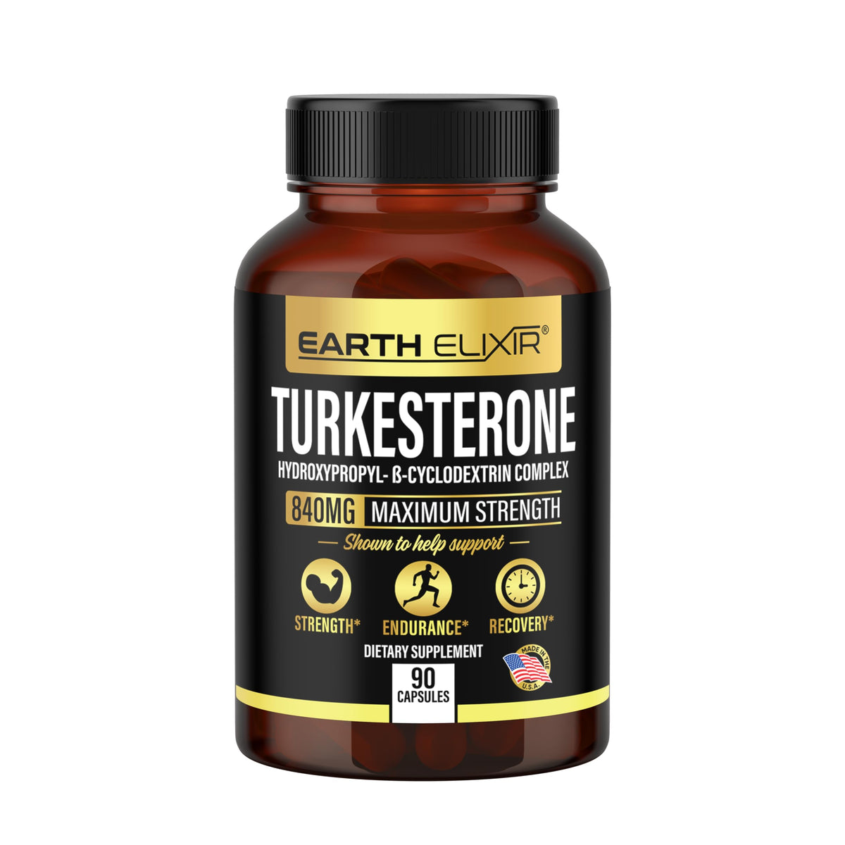 Earth Elixir Turkesterone 840 mg Strength Support - 90 Capsules - image 6