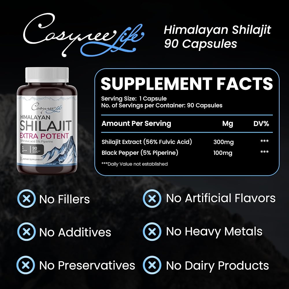 cosynee Himalayan Shilajit Supplement - 90 Capsules - image 7