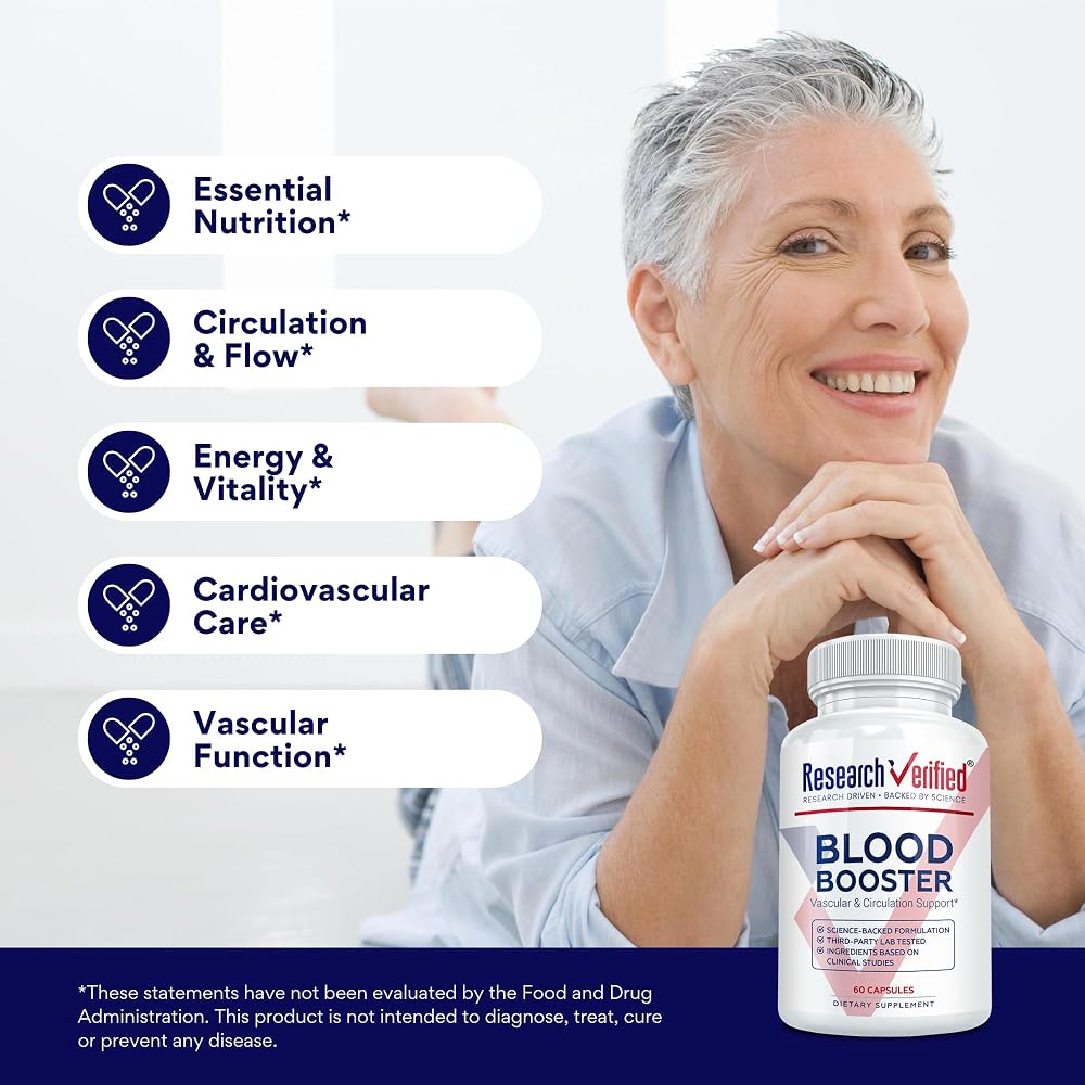 Research Verified Blood Booster Supplement - 360 Capsules - image 4