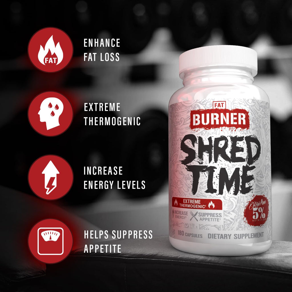 5% Nutrition Shred Time Fat Burner Capsules - 180 Count - image 3