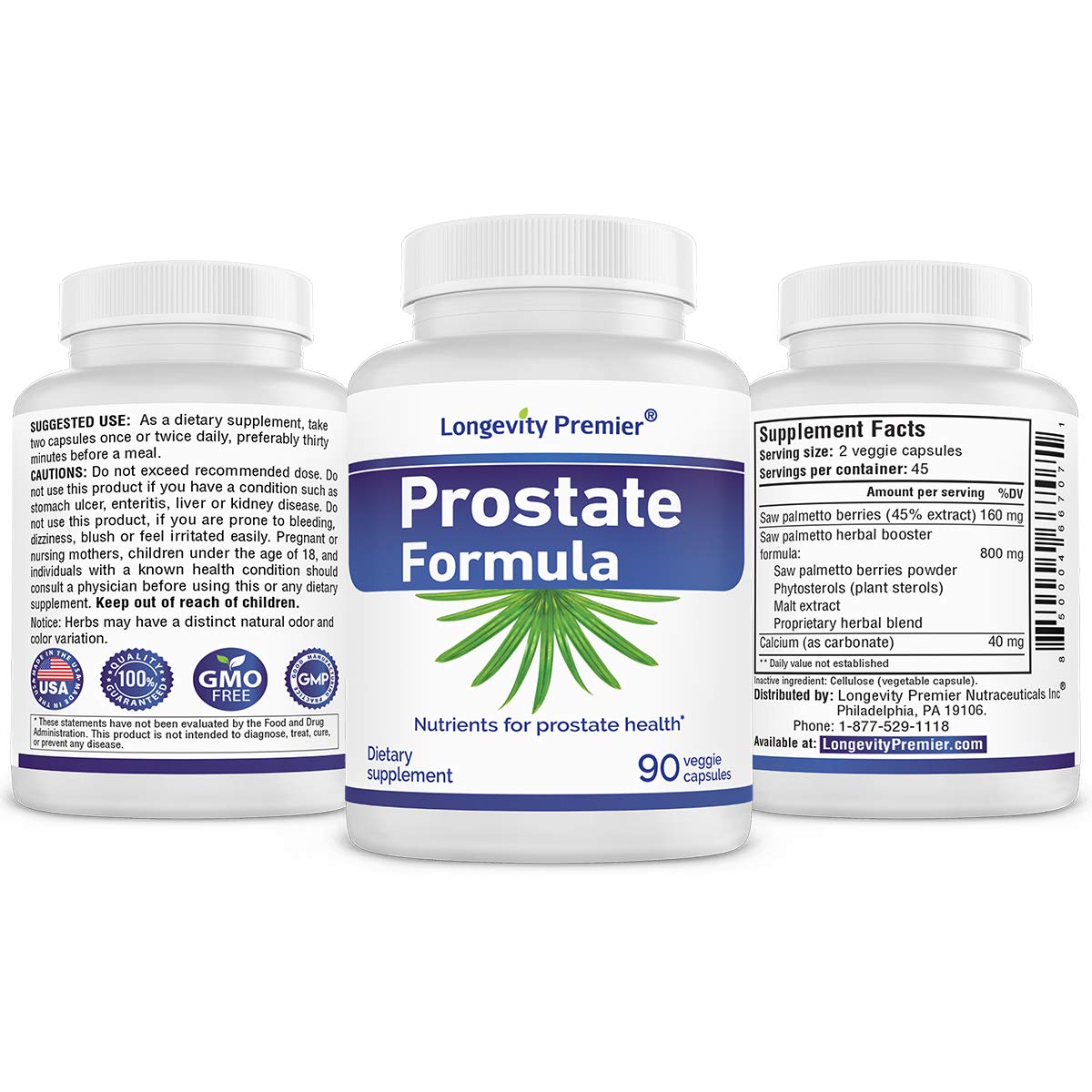 Longevity Prostate Formula with Saw Palmetto Extract - 1 Capsules - image 2