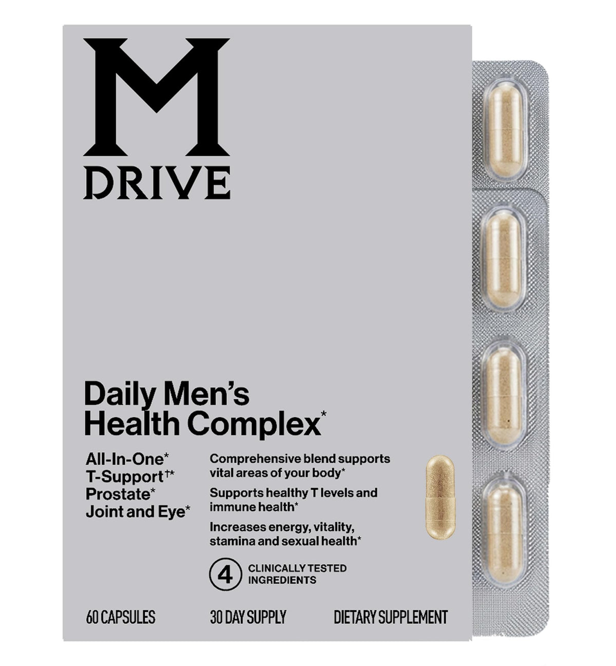 M Drive Daily Mens Health Complex Ashwagandha - 60 Capsules