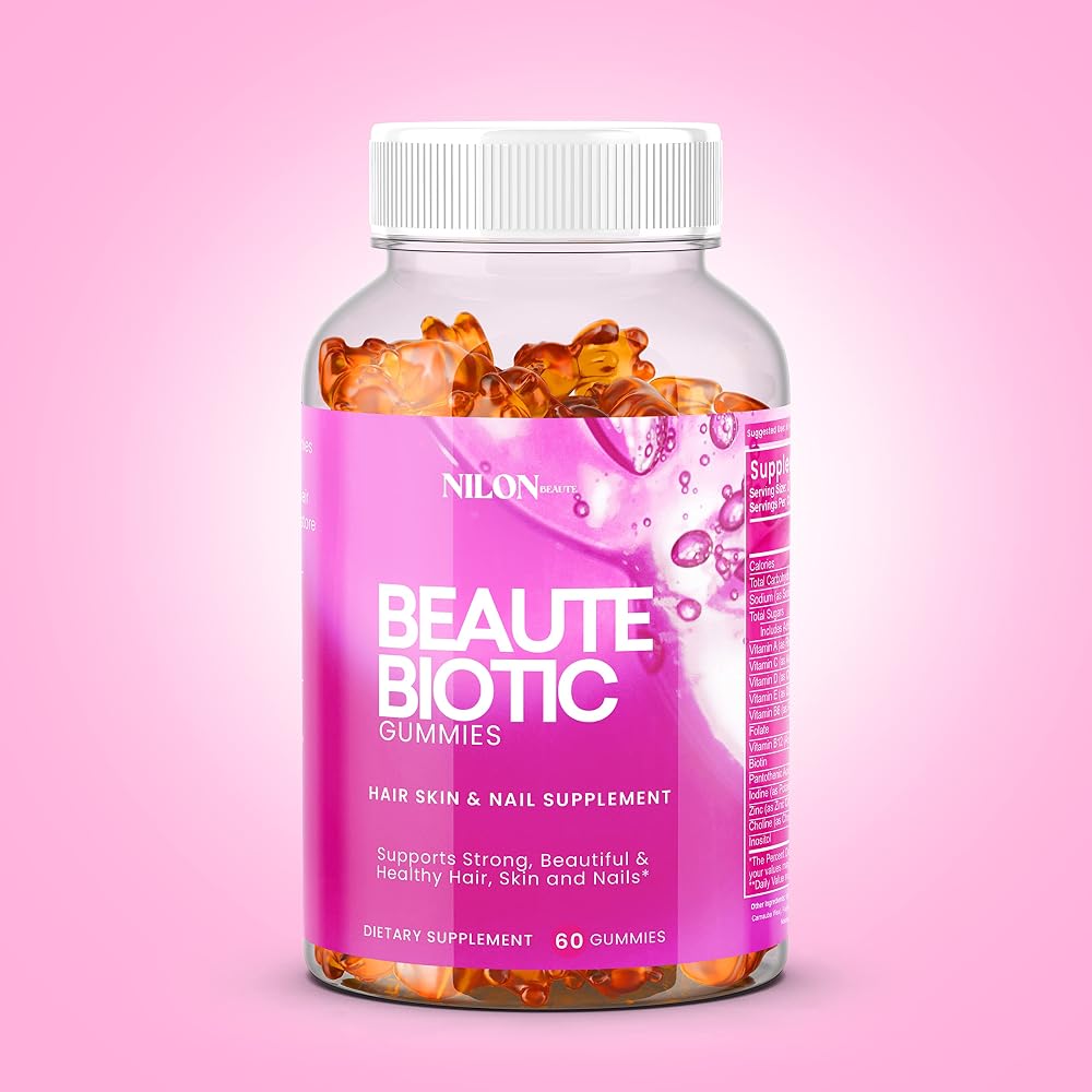 Nilon Beaute BeauteBiotic Gummies Hair Skin & Nails - 60 Gummies - image 6