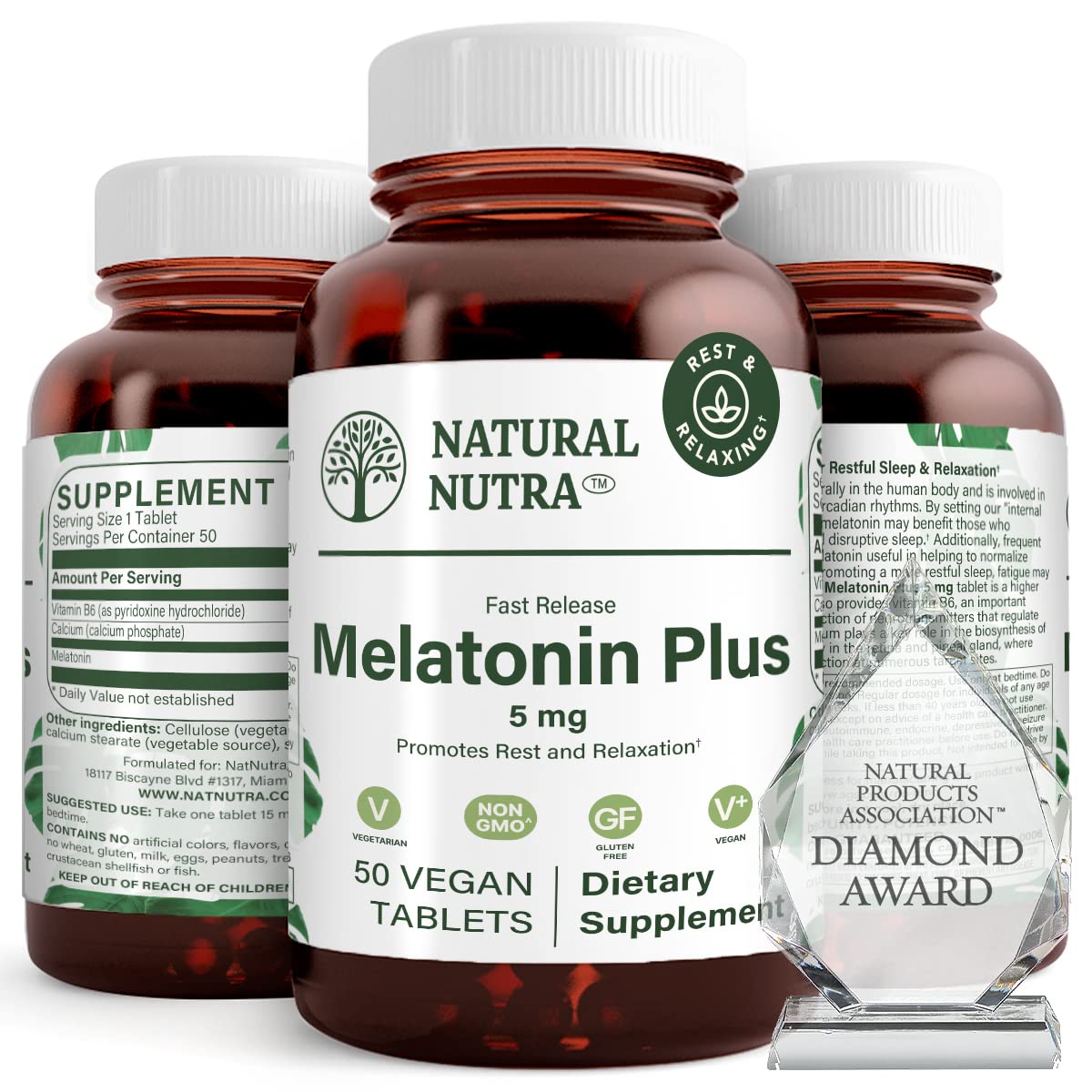 Natural Nutra Vegan Melatonin 5mg with B6 Parent