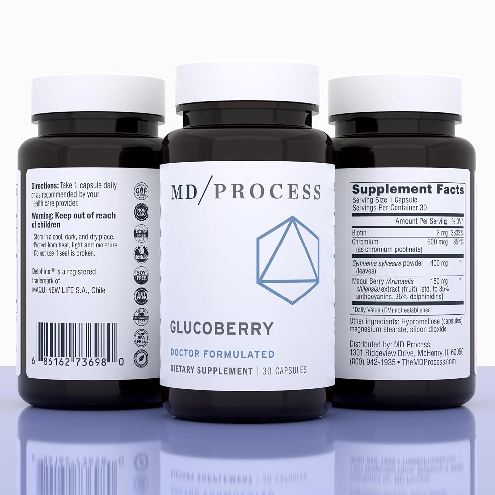 MD Process GlucoBerry Maqui Berry Extract with Chromium Picolinate