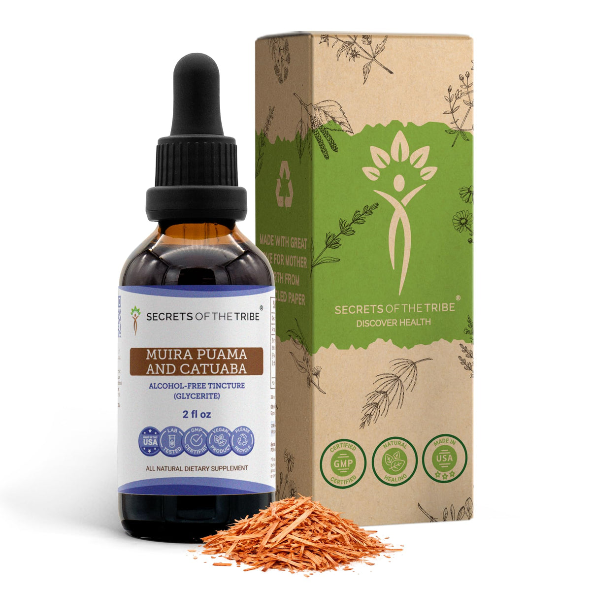 Secrets of the Tribe Muira Puama and Catuaba Alcohol-Free Liquid