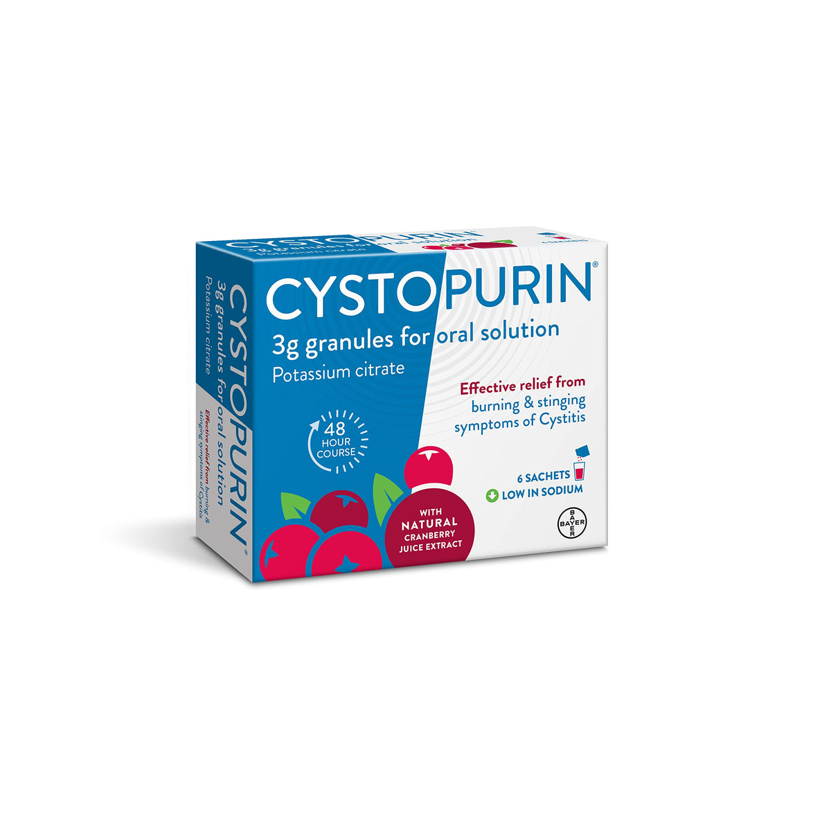 Cystopurin Cystitis Relief Cranberry Powder - 6 Sachets - image 2