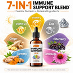 SIRUNES Immune Support Liquid Drops with Vitamin C & D3 - 2 Fl Oz - image 2