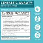 Zentastic Probiotics & Prebiotics 50 Billion CFU - 60 Capsules - image 2
