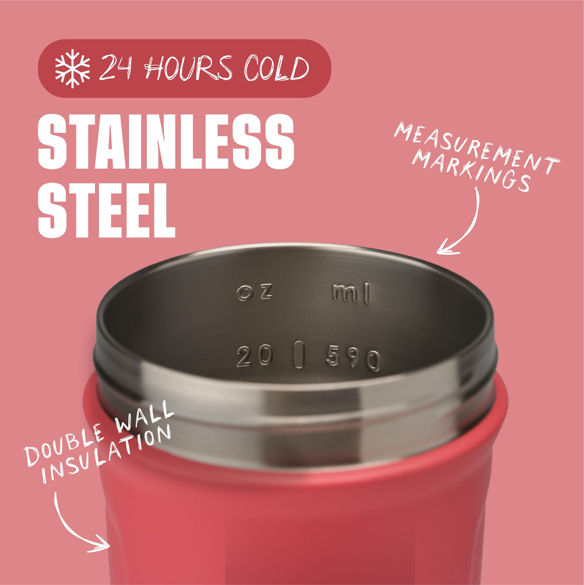 BlenderBottle Sport Flip Stainless Steel Shaker Bottle